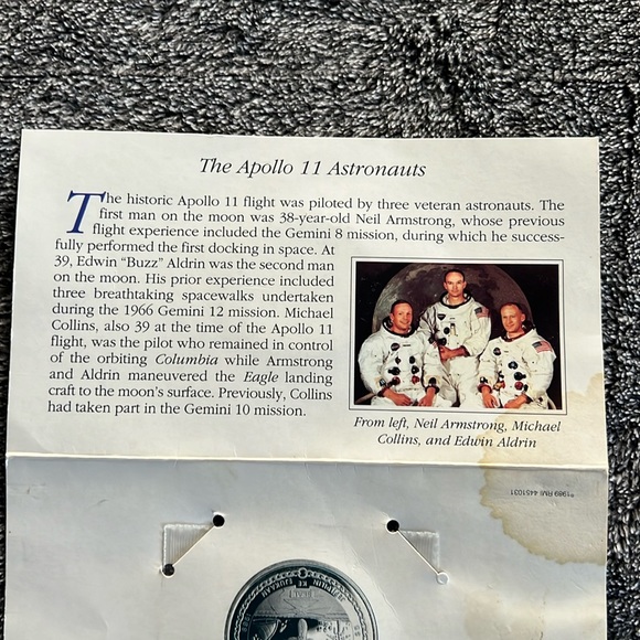 FIRST MEN ON THE MOON $5 COMMEMORATIVE COIN SILVER - Picture 7 of 11